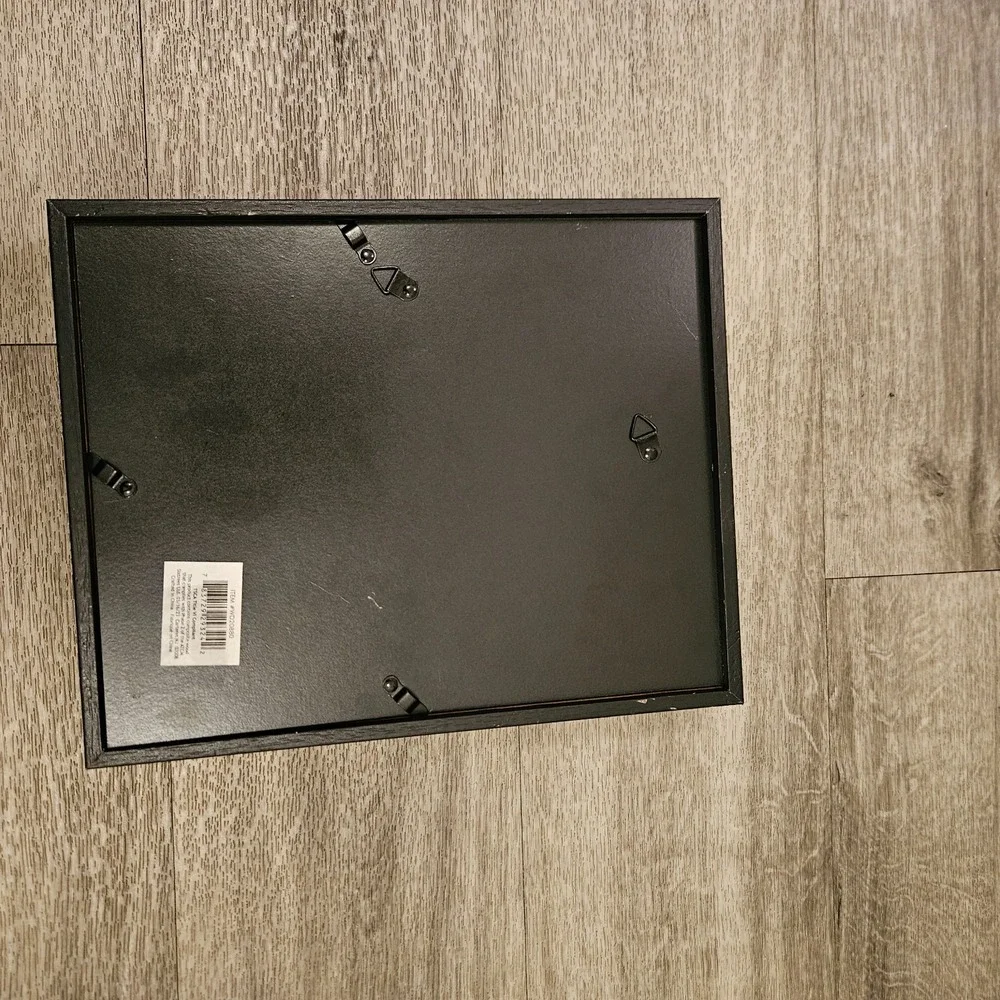 Black Photo Frame Memory Box Shadow Box Display Case Glass Top 8x10
